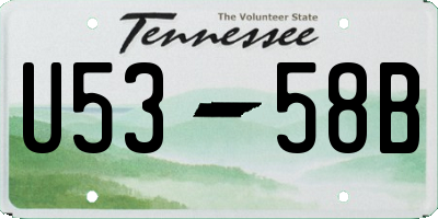 TN license plate U5358B