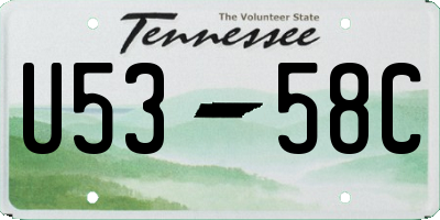 TN license plate U5358C