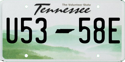 TN license plate U5358E