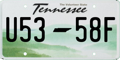 TN license plate U5358F
