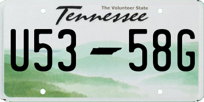 TN license plate U5358G