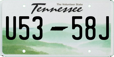 TN license plate U5358J