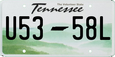 TN license plate U5358L