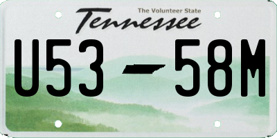 TN license plate U5358M