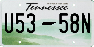 TN license plate U5358N