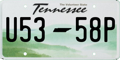 TN license plate U5358P