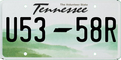 TN license plate U5358R
