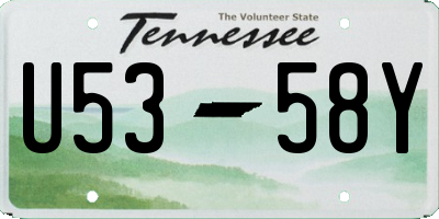 TN license plate U5358Y