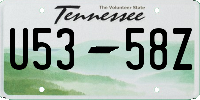 TN license plate U5358Z