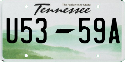 TN license plate U5359A