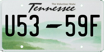 TN license plate U5359F