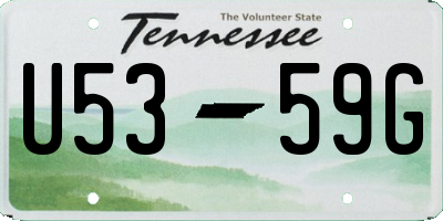 TN license plate U5359G