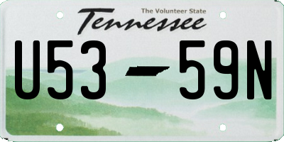 TN license plate U5359N