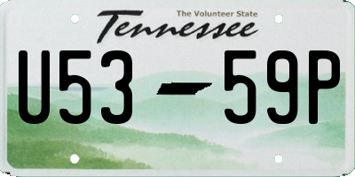 TN license plate U5359P
