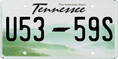 TN license plate U5359S
