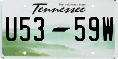 TN license plate U5359W