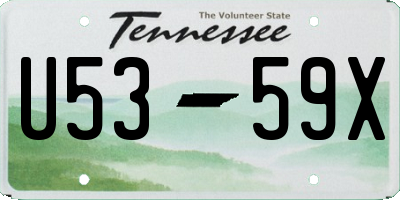 TN license plate U5359X