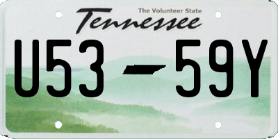TN license plate U5359Y