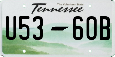 TN license plate U5360B