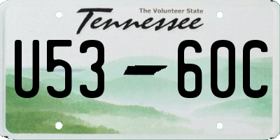 TN license plate U5360C