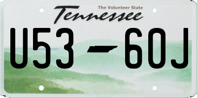 TN license plate U5360J