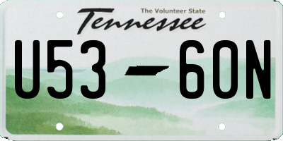 TN license plate U5360N