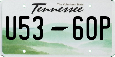 TN license plate U5360P