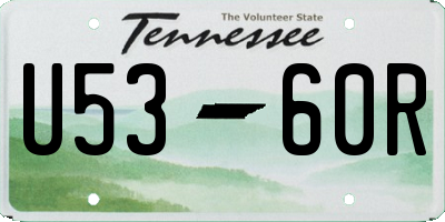 TN license plate U5360R