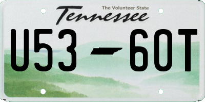 TN license plate U5360T