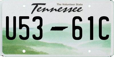 TN license plate U5361C
