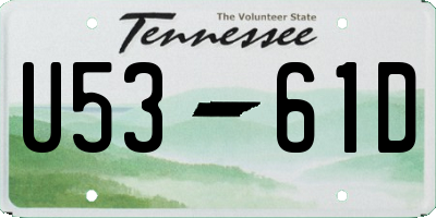 TN license plate U5361D