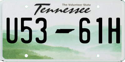 TN license plate U5361H
