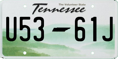 TN license plate U5361J