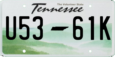 TN license plate U5361K