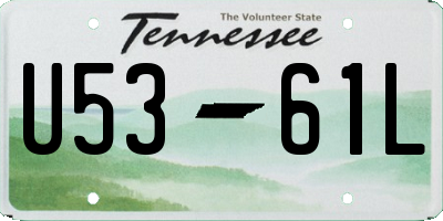 TN license plate U5361L
