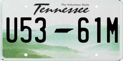 TN license plate U5361M