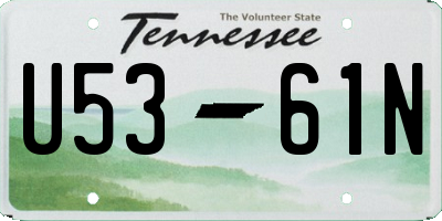 TN license plate U5361N