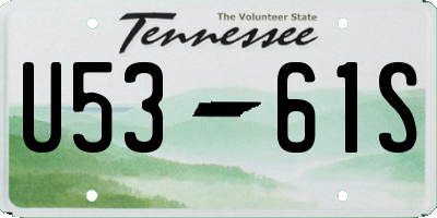 TN license plate U5361S