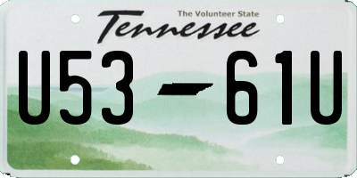 TN license plate U5361U