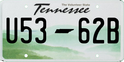 TN license plate U5362B