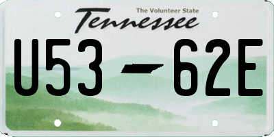 TN license plate U5362E