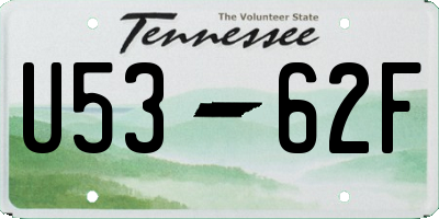 TN license plate U5362F