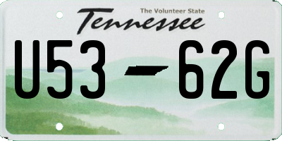 TN license plate U5362G