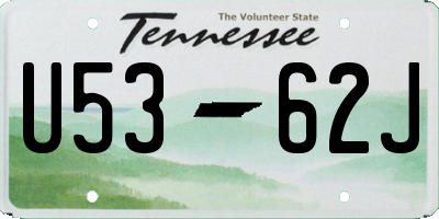TN license plate U5362J