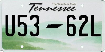 TN license plate U5362L