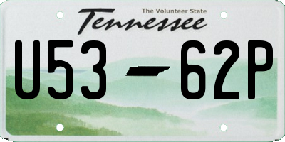 TN license plate U5362P