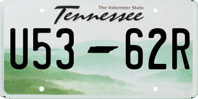 TN license plate U5362R