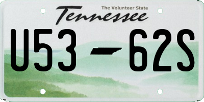 TN license plate U5362S