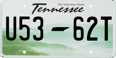 TN license plate U5362T