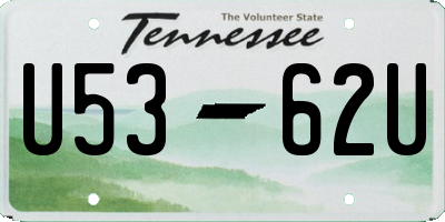 TN license plate U5362U